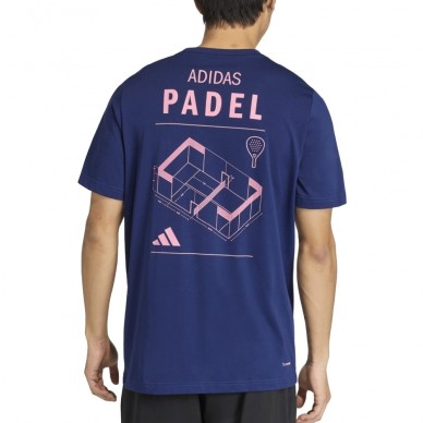 Adidas M Padel Cat donkerblauw T-shirt