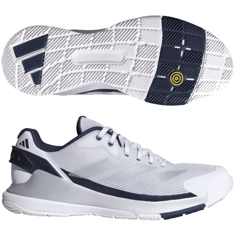 Adidas Crazyquick LS Padel white dark blue heren 2026