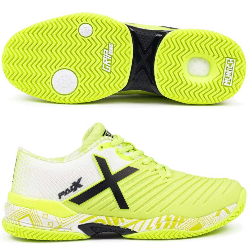 Munich PADX 62 Padel white yellow heren 2026