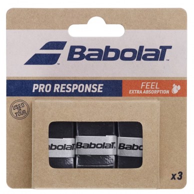Overgrips Babolat Pro Response Feel x3 zwart
