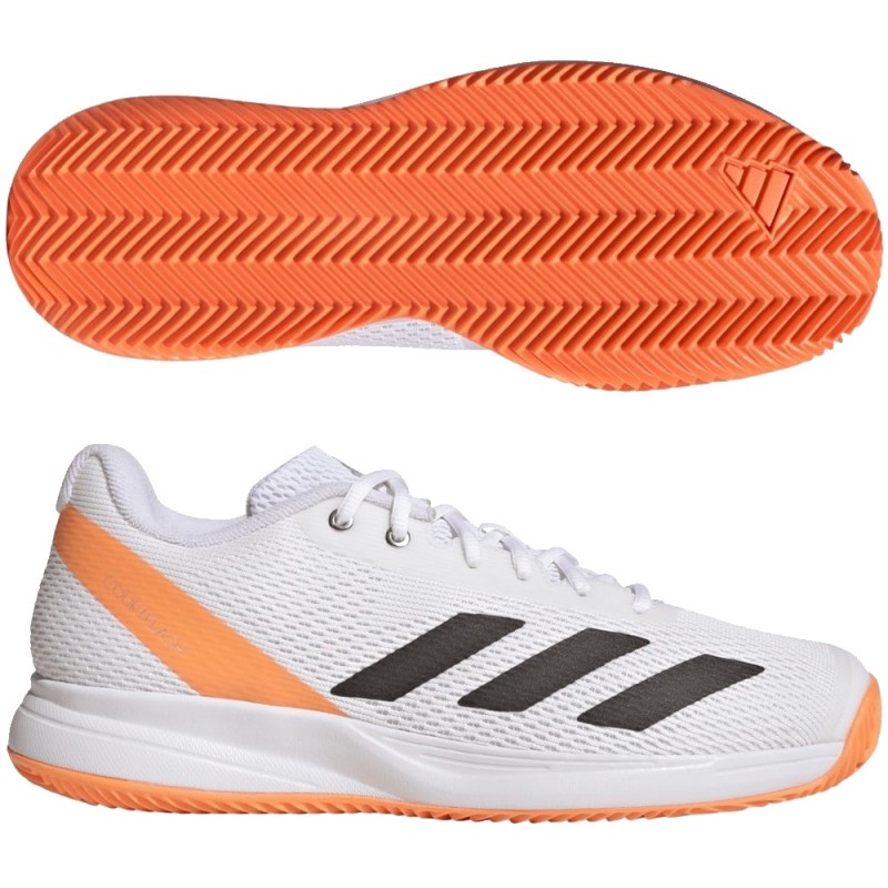 Adidas Courtflash Speed 2 white lucid orange heren 2026