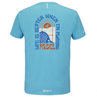 Babolat Perf Cotton Tee blauw t-shirt