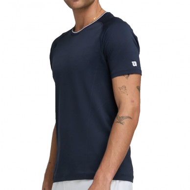 Wilson Team Seamless Crew T-shirt donkerblauw T-shirt