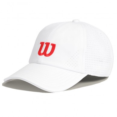 Cap Wilson Active Perforated wit logo rood