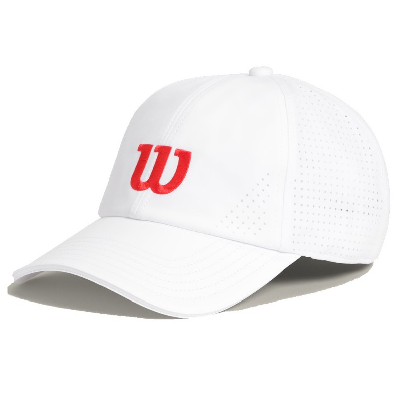 Cap Wilson Active Perforated wit logo rood