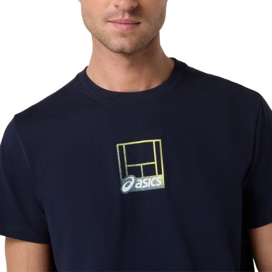 Asics Court Core Graphic TEE blauw T-shirt