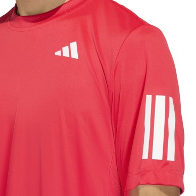 Adidas Club 3STR robijnrood T-shirt