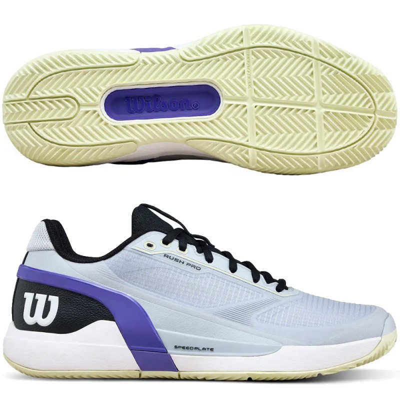 Wilson Rush Pro 5 Clay gray heren 2026