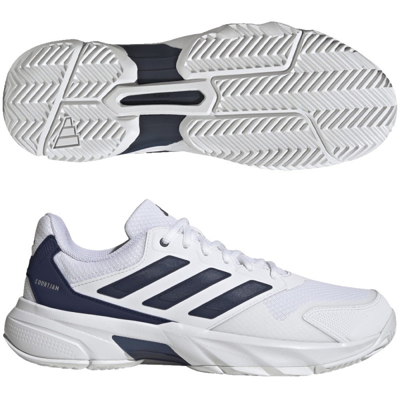 Adidas Courtjam Control 3 M white dark blue heren 2026
