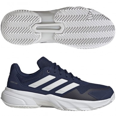 Adidas Courtjam Control 3 M Clay dark blue heren 2026