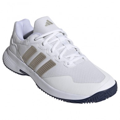 Adidas Gamecourt 2 M white metallic dark blue heren 2026