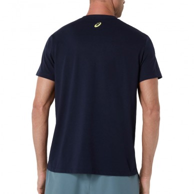 Asics Game Seasonal Graphic Tee middernacht blauw T-shirt