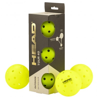 Head Pickleballballen 3B Tour 40 gele