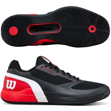 Wilsons Rush Pro 5 Padel black red heren 2026