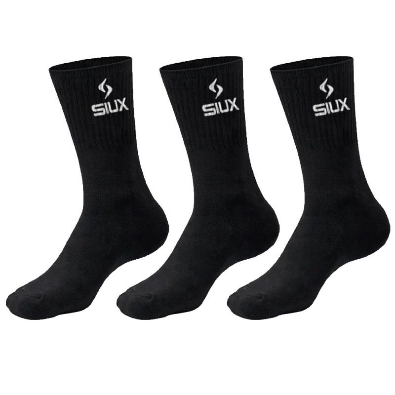 Sokken Siux Basic hoge Pack 3u zwart