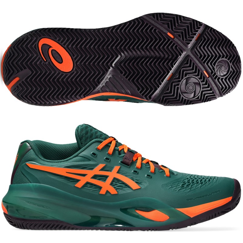Asics Gel Resolution X Padel jewel green energy orange heren 2026