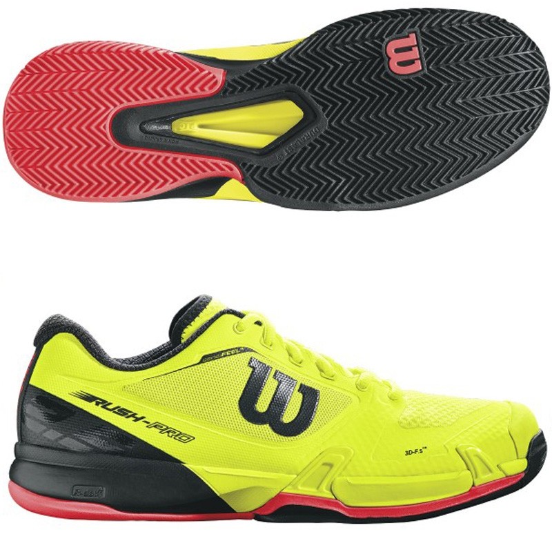 Zapatillas Wilson Rush Pro 2.5 Clay Safety Yellow / Black 2017