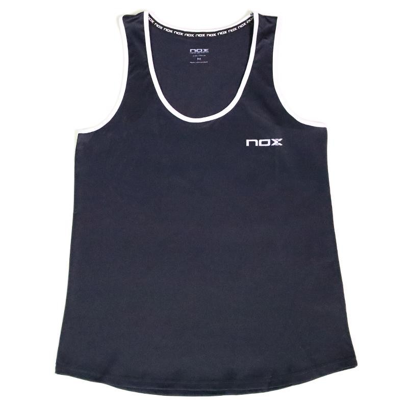 Camiseta tirantes Nox Team Plomo Logo Blanco Camiseta tirantes Nox Team Plomo Logo Blanco