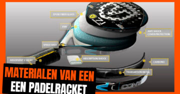 Materialen van een padel racket