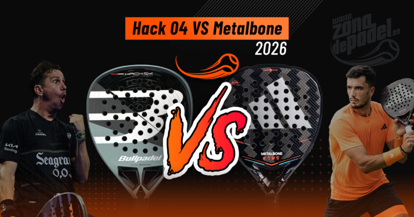 Vergelijking Bullpadel Hack 04 2026 VS Adidas Metalbone 2026: padel rackets met pure kracht