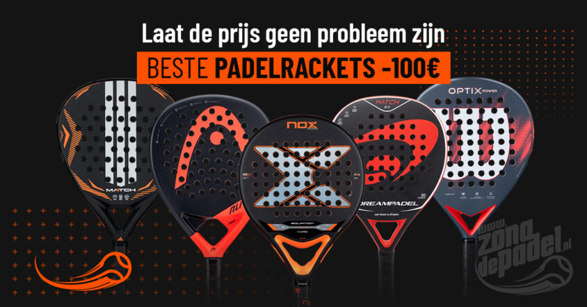 Beste padel rackets voor minder dan €100 in 2026: 8 goedkope en aanbevolen opties om te beginnen.